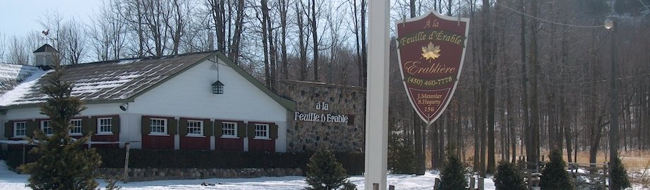 The maple sugar shack à la Feuille d'Érable is a sugar shack located at Mont St-Grégoire, South Shore Montreal